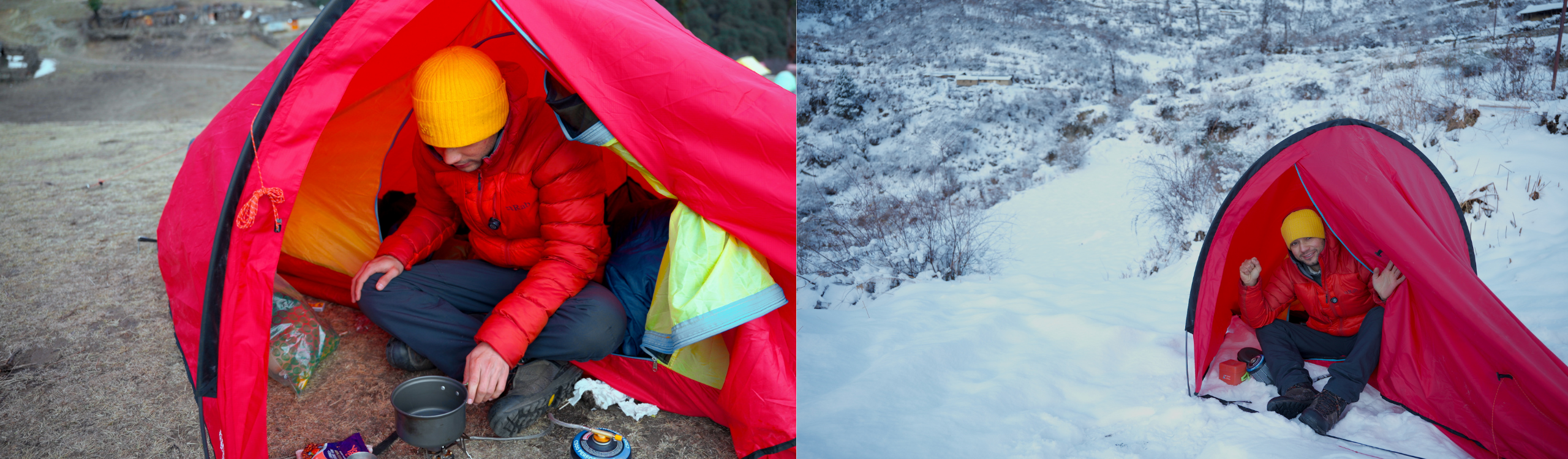 Gipfel marga one tent has spacious vestibule to cook and stow away backpack