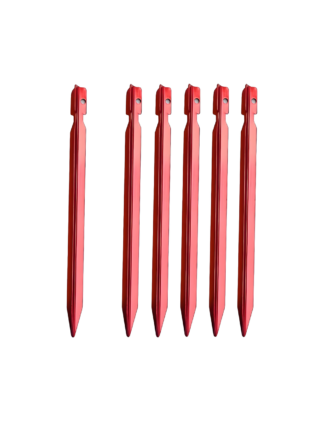 ALUMINIUM RECTANGULAR TENT STAKES (PACK OF 6)